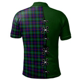 Campbell of Cawdor Modern Tartan Polo Shirt - Lion Rampant And Celtic Thistle Style